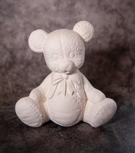Teddy Bear with bow - Bisque