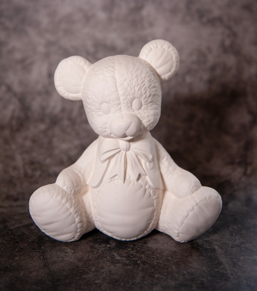 Teddy Bear with bow - Bisque
