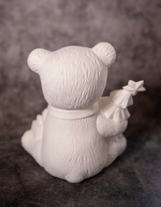 Bear with Xmas Tree and Gifts - Bisque