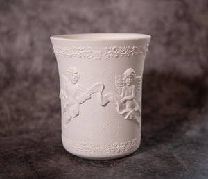 Cherub Pot - Bisque