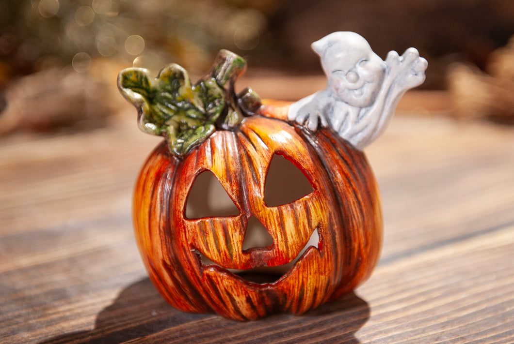 Pumpkin with Ghost