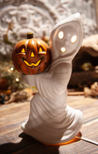 Load image into Gallery viewer, White Ghost Holding Pumpkin
