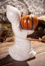 Load image into Gallery viewer, White Ghost Holding Pumpkin
