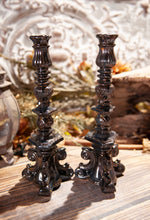 Load image into Gallery viewer, Set of 2 Black Candlestick Holders
