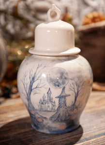 Hand Painted Witch Jar/Vase