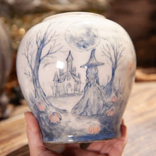 Load image into Gallery viewer, Hand Painted Witch Jar/Vase
