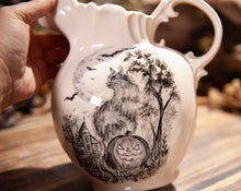 Load image into Gallery viewer, Hand Painted Cat Pitcher
