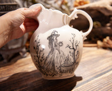 Load image into Gallery viewer, Hand Painted Witch Holding a Pumpkin Pitcher
