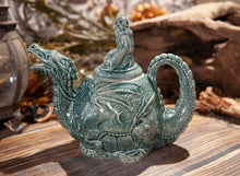 Load image into Gallery viewer, Light Blue Dragon Teapot
