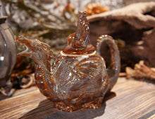 Load image into Gallery viewer, Blue and Brown Dragon Teapot
